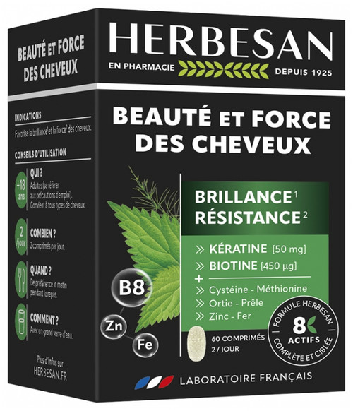 Herbesan Beauty & Strength of Hair Shine Resistance 60 Tablets