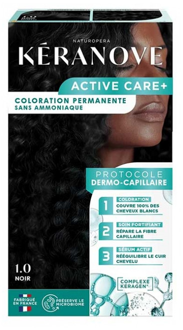 Kéranove Active Care+ Permanent Color 152 ml - Hair Colour: 1.0 Black
