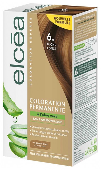 Elcéa Permanent Color With Aloe Vera 122 ml - Hair Colour: 6. Dark blond