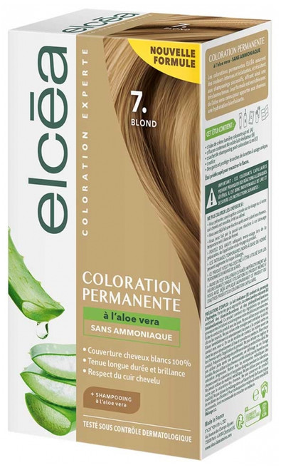 Elcéa Permanent Color With Aloe Vera 122 ml - Hair Colour: 7. Blond