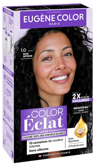 Eugène Color Color & Eclat - Les Naturelles Very Long Lasting Permanent Color - Hair Colour: 1.0 Intense Black