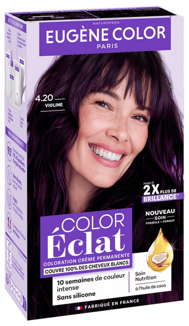 Eugène Color Color & Eclat - Les Naturelles Very Long Lasting Permanent Color - Hair Colour: 4.20 Violine