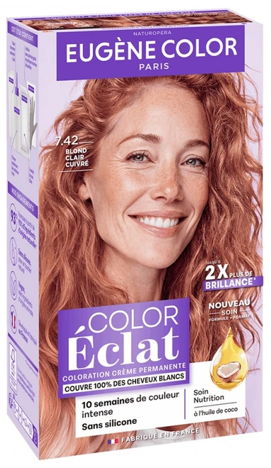 Eugène Color Color & Eclat - Les Naturelles Very Long Lasting Permanent Color - Hair Colour: 7.42 Light Copper Blonde