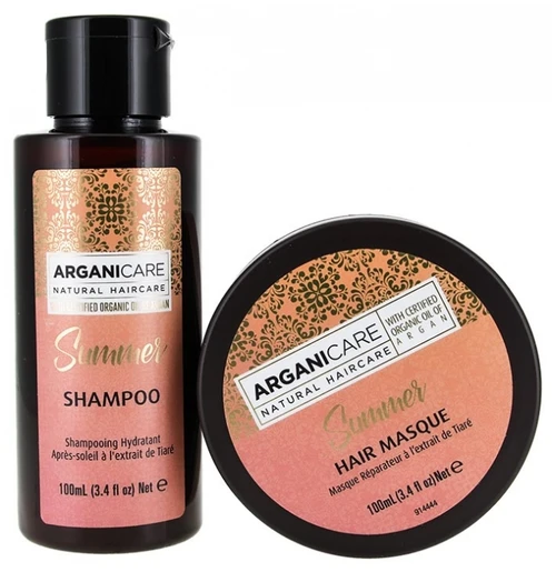 Arganicare Summer After-Sun Shampoo With Tiaré Extract 100 ml + Repair Mask 100 ml