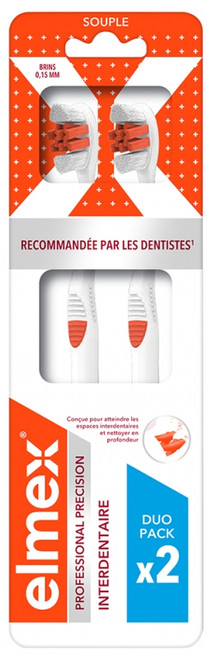 Elmex Professional Precision Interdental Soft Toothbrush Duo Pack