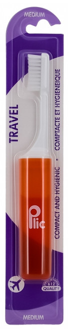 Plic Dental Travel Toothbrush Medium - Colour: Orange