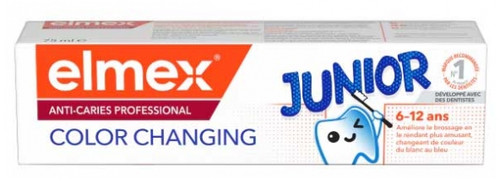 Elmex Junior Anti-Cavity Professional Color Changing Toothpaste 75 ml