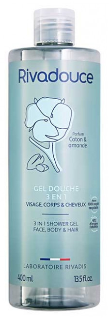 Rivadouce 3in1 Shower Gel Cotton & Almond 400 ml