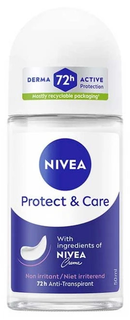 Nivea Protect & Care 72H Anti-perspirant Roll-On Deodorant 50 ml