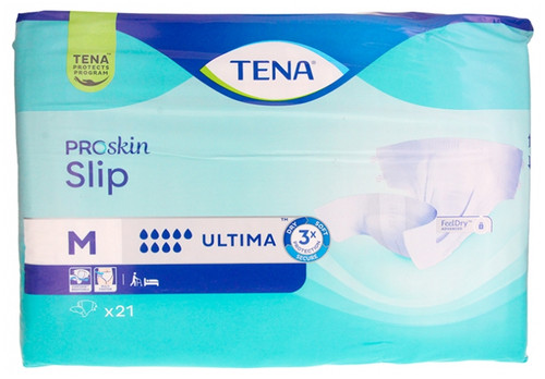 Tena ProSkin Slip Ultima 21 All-in-One Briefs - Size: Size M