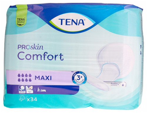 Tena ProSkin Comfort Maxi 34 Anatomical Pads