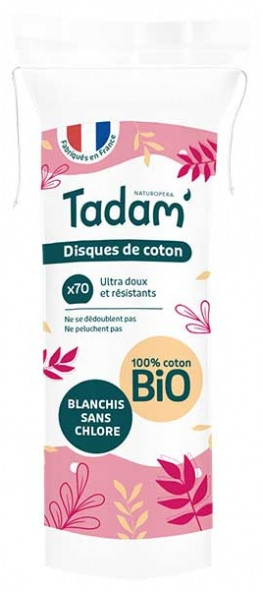 Tadam' Organic Cotton Round Discs 70 Units