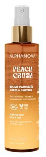 Alphanova Sun Beauty Scented Body & Hair Mist Peach Crush Organic 100 ml