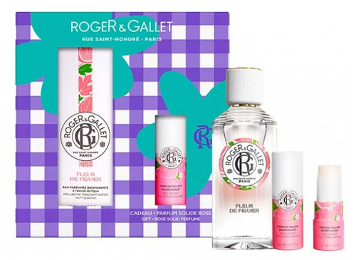 Roger & Gallet Fleur de Figuier Well-being Fragrant Water Gift Set 100 ml + Free Well-being Solid Perfume 5 g