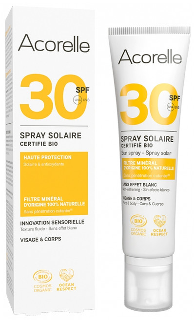 Acorelle Spray Solaire SPF30 Bio 100 ml
