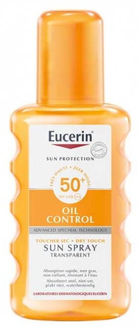 Eucerin Sun Protection Oil Control Sun Spray Transparent SPF50+ 200 ml