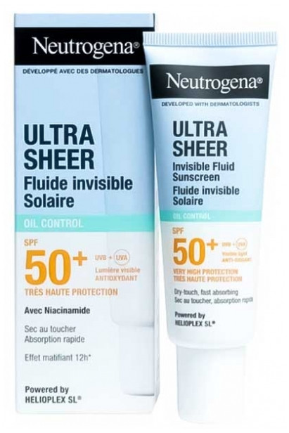 Neutrogena Ultra Sheer Invisible Fluid Sunscreen Oil Control SPF50+ 50 ml