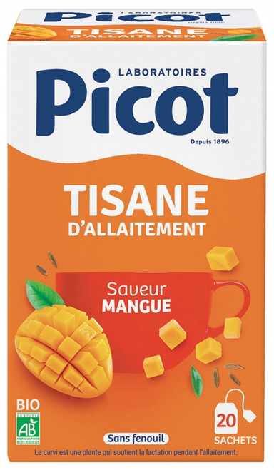 Picot Organic Mango Flavor Breastfeeding Herbal Tea 20 Sachets
