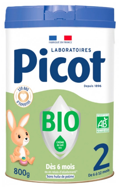 Picot Organic Follow-on Milk 2 6 to 12 Months 800 g