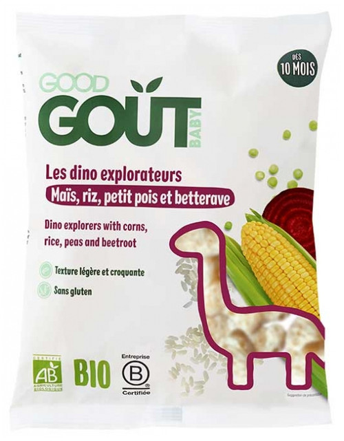 Good Goût The Dino Explorers Corn Rice Peas and Beetroot Organic 35 g