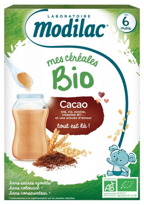 Modilac My Organic Cereals From 6 Months Cocoa 250 g