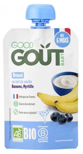 Good Goût Organic Banana Blueberry Blended from 6 Months 90 g