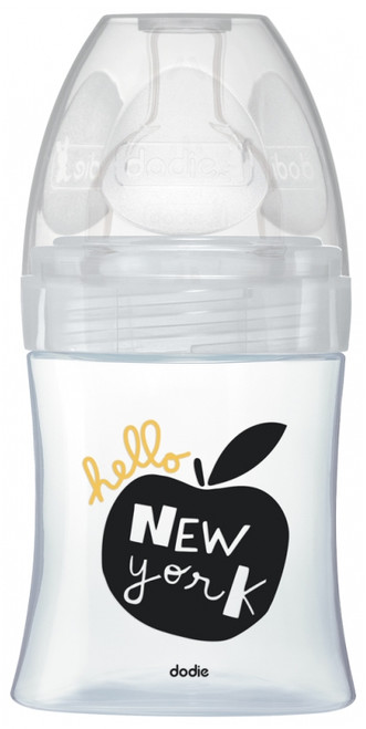 Dodie Glass Baby Bottle Sensation+ 150ml Flow 1 0-6 Months - Model: New York
