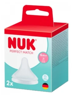 NUK Perfect Match 2 Flow Control Anti-Colic Teats 6 Months and +