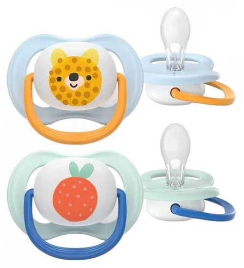 Avent Ultra Air Happy 2 Orthodontic Pacifiers 0-6 Months - Model: Blue / Green