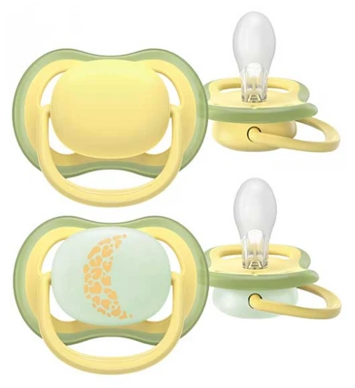 Avent Ultra Air Day and Night 2 Soothers Orthodontics 18 Months and Up