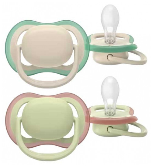 Avent Ultra Air Nature 2 Solid Orthodontic Pacifiers 6-18 Months