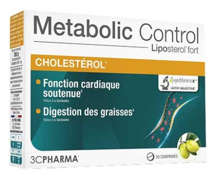 3C Pharma Metabolic Control Cholesterol 30 Tablets
