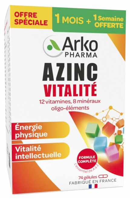 Arkopharma Azinc Vitalité 74 Capsules