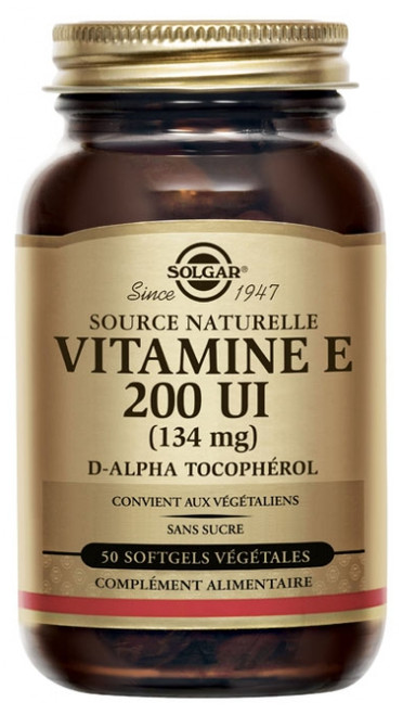 Solgar Vitamin E 200 UI (134mg) 50 Vegetable Capsules