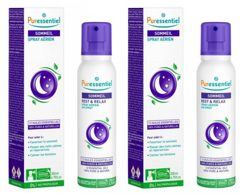 Puressentiel Rest & Relax Spray with 12 Essential Oils 2 x 200ml