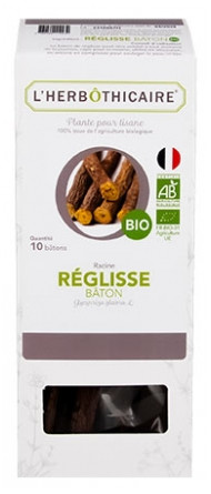 L'Herbôthicaire Organic Licorice Plant for Herbal Tea 10 Sticks