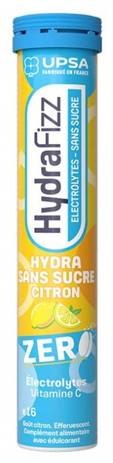 UPSA Hydrafizz Hydra Sugar-Free 16 Effervescent Tablets - Flavour: Lemon