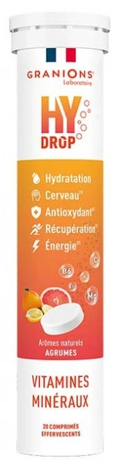 Granions HyDrop Vitamins Minerals 20 Effervescent Tablets - Taste: Citrus