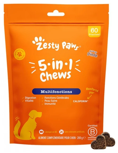 Zesty Paws Multifunctional Dog Treats Turkey 200 g