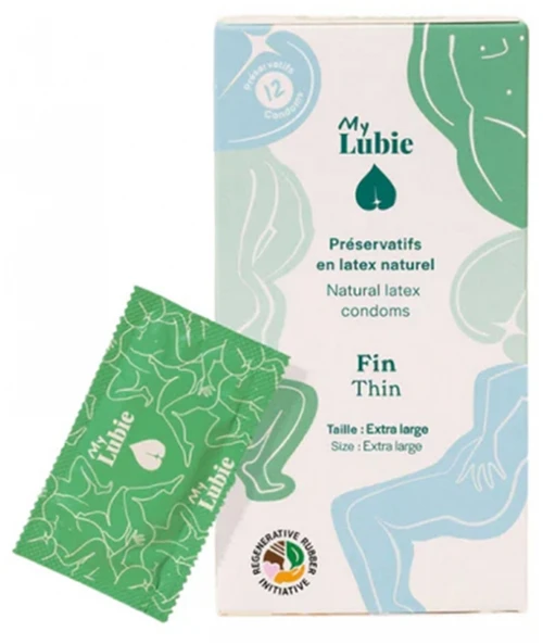 My Lubie Extra Large Thin Natural Latex Condoms 12 Condoms