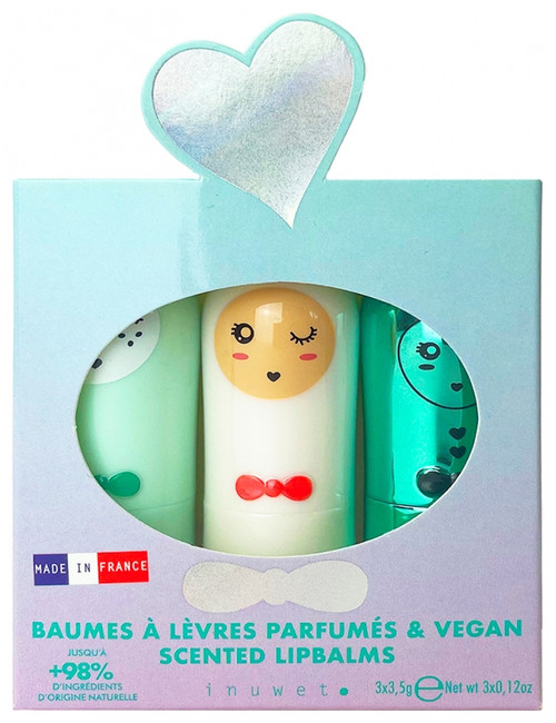 Inuwet Trio Seashell Scented Lip Balms 3 x 3.5 g