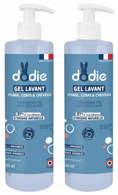 Dodie Cleansing Gel 3-in-1 2 x 500ml