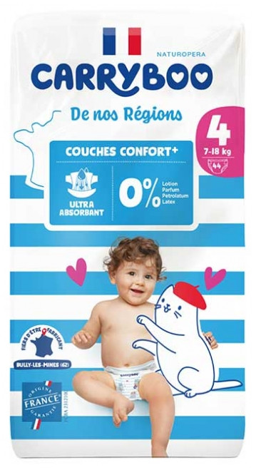 Carryboo De Nos Régions 44 Diapers Size 4 (7-18 kg)