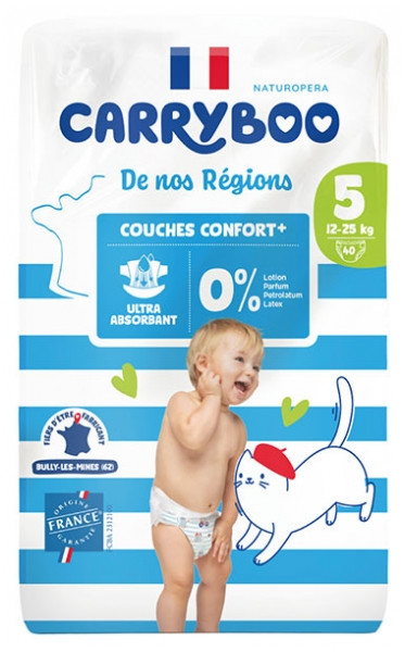 Carryboo De Nos Régions 40 Diapers Size 5 (12-25 kg)