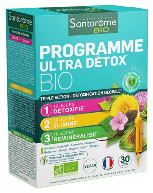 Santarome Organic Ultra Detox Program 30 Vials