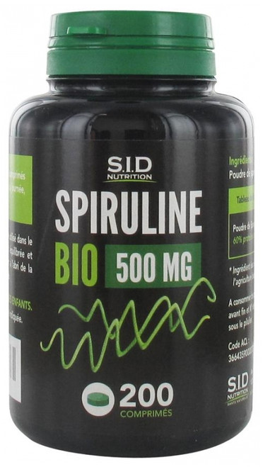 S.I.D Nutrition Organic Spirulina 500mg 200 Tablets