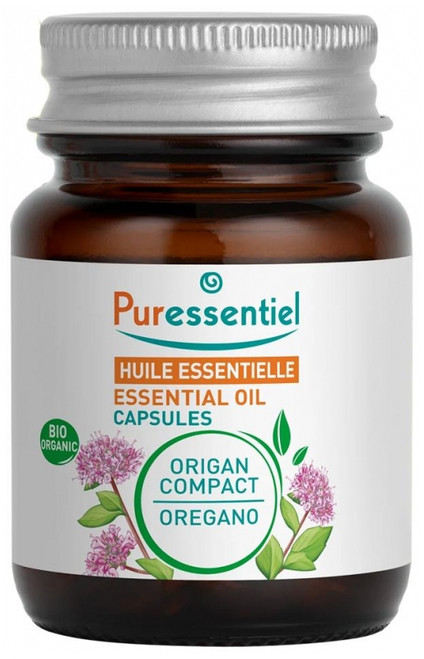 Puressentiel Oregano Compact Essential Oil (Origanum Compactum) Organic 60 Capsules
