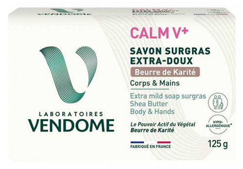 Laboratoires Vendôme Calm V+ Extra-Mild Shea Butter Superfatted Soap 125 g