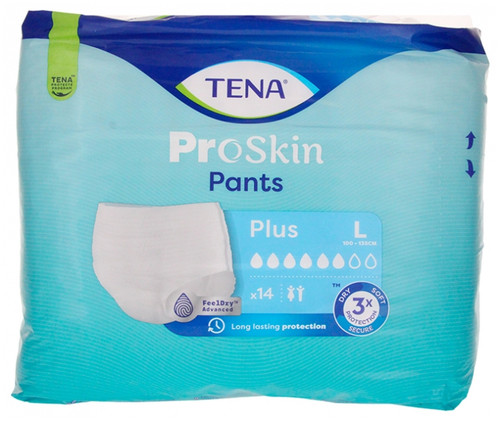 Tena Proskin Pants Plus Size L 14 Absorbent Underwear