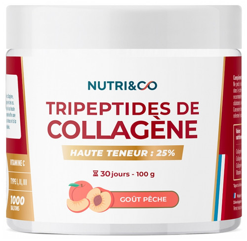 Nutri&Co Collagen Tripeptides 100 g - Taste: Peach